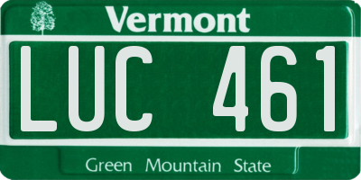 VT license plate LUC461