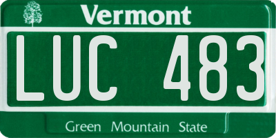 VT license plate LUC483