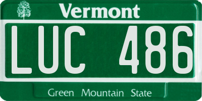 VT license plate LUC486