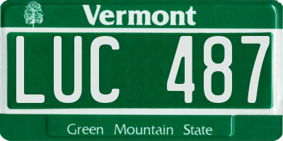 VT license plate LUC487