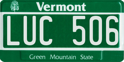 VT license plate LUC506