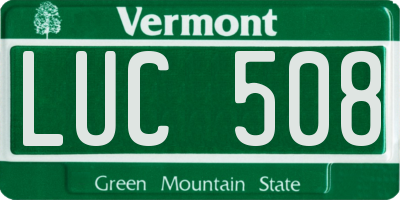 VT license plate LUC508