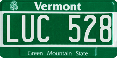 VT license plate LUC528