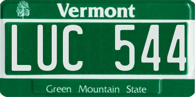 VT license plate LUC544