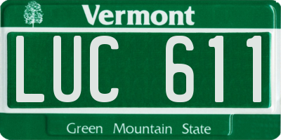 VT license plate LUC611