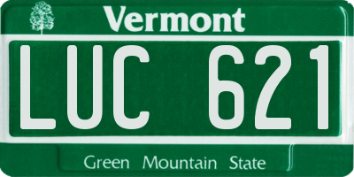 VT license plate LUC621