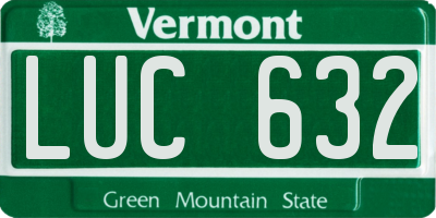 VT license plate LUC632