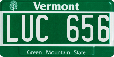 VT license plate LUC656