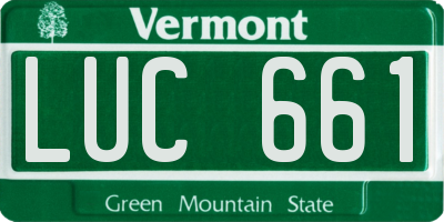 VT license plate LUC661