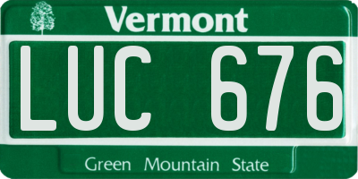 VT license plate LUC676