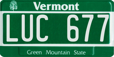 VT license plate LUC677