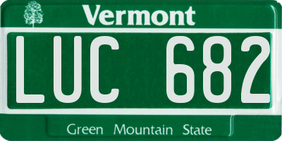 VT license plate LUC682