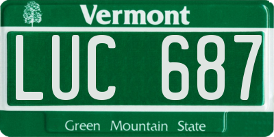 VT license plate LUC687