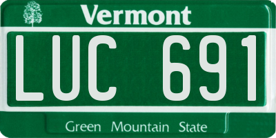 VT license plate LUC691