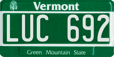 VT license plate LUC692