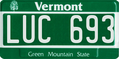 VT license plate LUC693