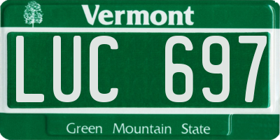 VT license plate LUC697