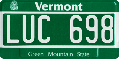 VT license plate LUC698