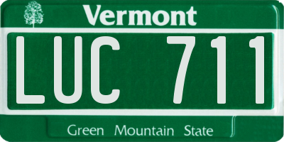 VT license plate LUC711
