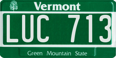 VT license plate LUC713