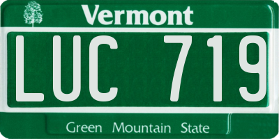 VT license plate LUC719