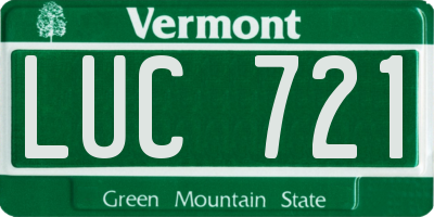 VT license plate LUC721