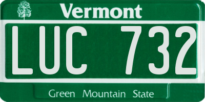 VT license plate LUC732