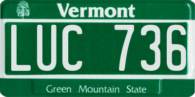 VT license plate LUC736