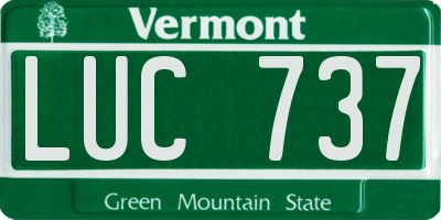 VT license plate LUC737