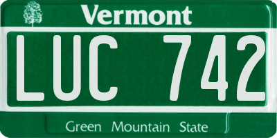 VT license plate LUC742
