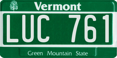 VT license plate LUC761