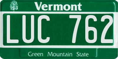 VT license plate LUC762
