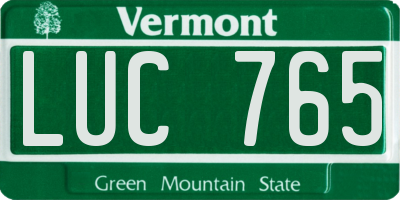 VT license plate LUC765