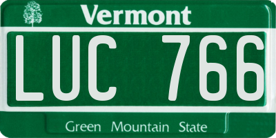 VT license plate LUC766
