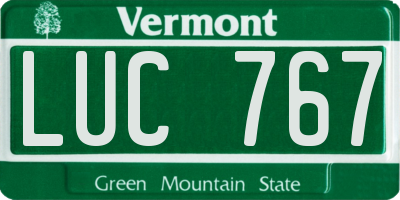 VT license plate LUC767