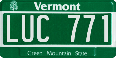 VT license plate LUC771