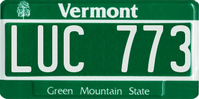 VT license plate LUC773