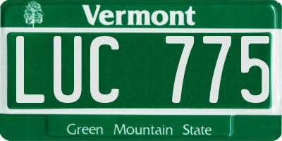 VT license plate LUC775