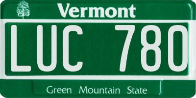 VT license plate LUC780