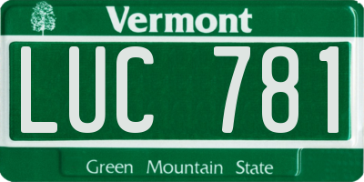VT license plate LUC781