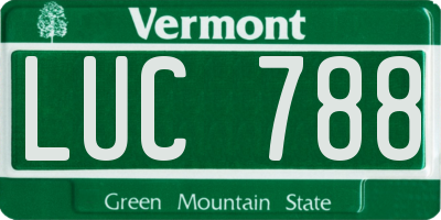 VT license plate LUC788
