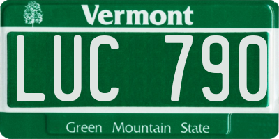 VT license plate LUC790