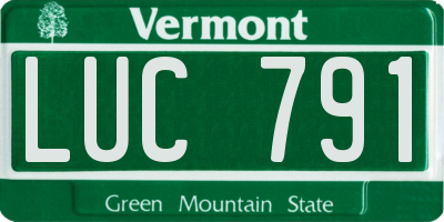 VT license plate LUC791