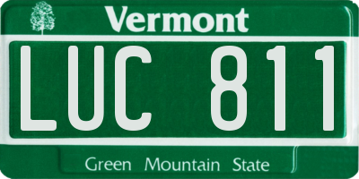 VT license plate LUC811