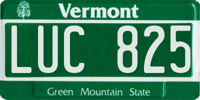 VT license plate LUC825