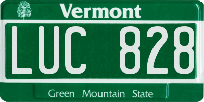 VT license plate LUC828
