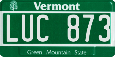 VT license plate LUC873