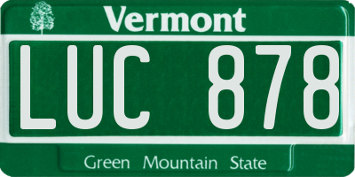 VT license plate LUC878