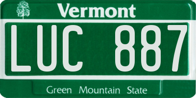 VT license plate LUC887