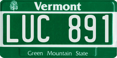 VT license plate LUC891